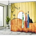 thumbnail image 5 of Ambesonne African Shower Curtain, Tribe Facing Sunrise, 69"Wx70"L, Multicolor, 5 of 5