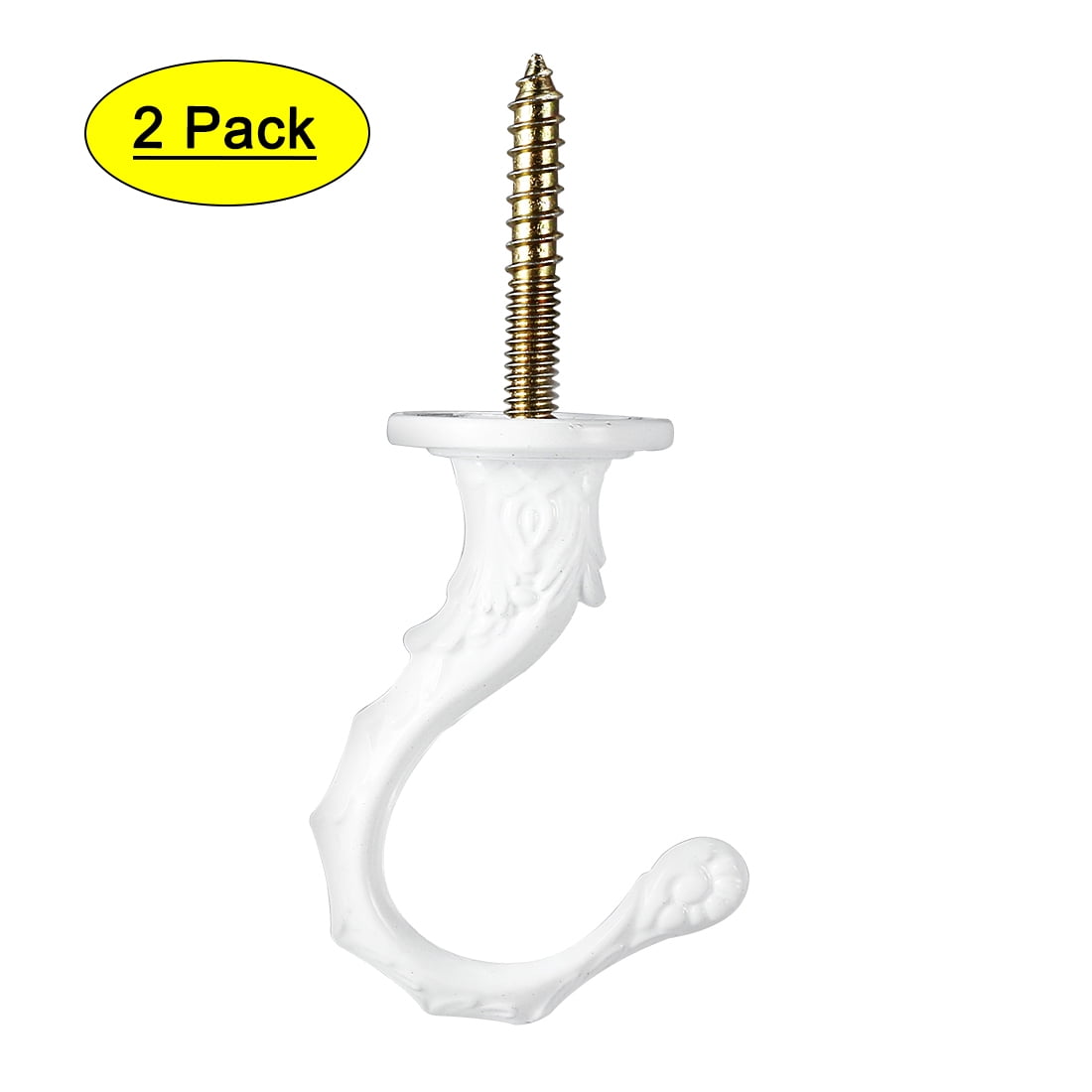 Swag Hook Kit White Finish Plant Hanging Ceiling Hook Pack