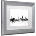 thumbnail image 2 of Trademark Fine Art "Stockholm Sweden Skyline B&W" Canvas Art by Michael Tompsett, White Matte, Silver Frame, 2 of 4