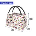 thumbnail image 2 of Yiaed Tulips Flowers Print Lunch box lunch bag Portable Insulated Lunch Box for Women Men Cooler Tote Bag with Front Pocket for Work Picnic Travel, 2 of 6