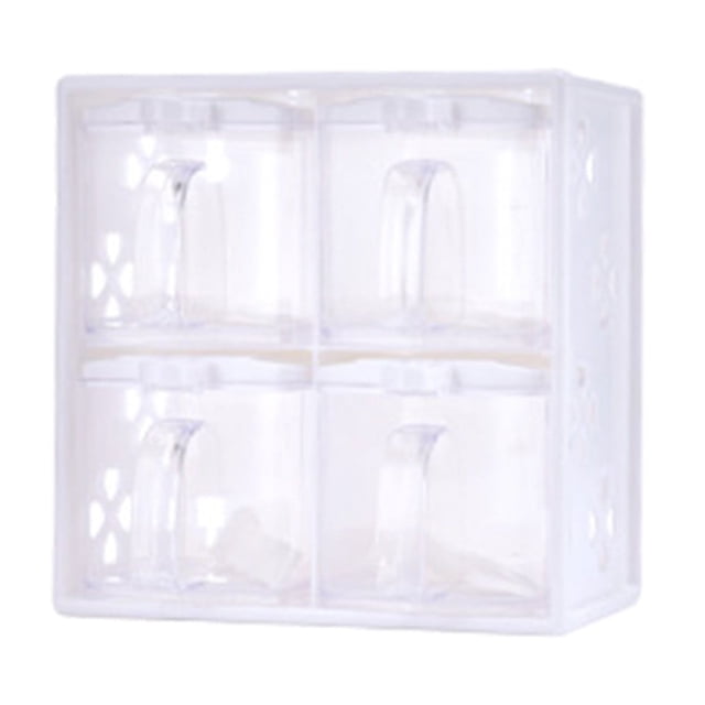 Food Storage Containers,Transparent Seasoning Box with Handle and Spoon Seasoning Storage Container Rack Combination Set with Detachable Seasoning Bottle,Food Storage Container