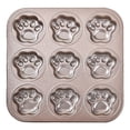 thumbnail image 1 of Metal Pan For Baking Standard 9 Cup Nonstick Cupcake Pan With Handle Odorless Metal Baking For Egg Cupcakes Pan For Baking Little Rabbit Footprints Pig Shaped Mini Cake Pan, 1 of 3