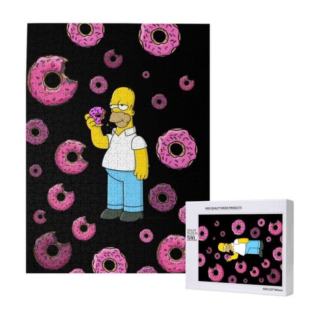 Rompecabezas de madera de Los Simpsons: adecuado para niños adultos, rompecabezas para niños y niñas, juguetes de juego de entretenimiento con rompecabezas.