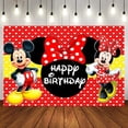 thumbnail image 2 of Fondo de vinilo de dibujos animados para fiesta de cumpleaños de niños, paño de pared personalizado de Mickey Mouse, Minnie Mouse, decoración para Baby Shower, 2 of 4