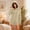 Khaki, variant on Womens Flannel Zip Romper, Bear Ear Hooded Onesie Pajama, Blue S-5XL,Size XL