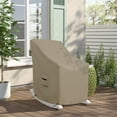 thumbnail image 5 of Rocking Chair Cover 12 Oz Waterproof - 100% Weather Resistant PVC Coated Patio Furniture Cover with Air Pockets & Drawstring for Snug Fit (45" (H) X 36" (W) X 44" (D) X 15" (FH), Beige), 5 of 6