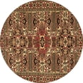 thumbnail image 1 of Ahgly Company Indoor Round Persian Brown Traditional Area Rugs, 5' Round, 1 of 4