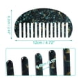 thumbnail image 2 of Unique Bargains 2 Pcs Anti-Static Hair Comb Wide Tooth for Thick Curly Hair Hair Care Detangling Comb Dark Green, 2 of 7