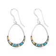 thumbnail image 4 of Shop LC Santa Fe Style 925 Sterling Silver Mix Spiny Turquoise Drop Dangle Earrings Women Ct. 0.35  Boho Western Birthday Gifts for Women, 4 of 8