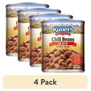 (4 pack) Kuner's Hot Chili Beans in Chili Sauce 30 oz. Can
