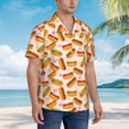 thumbnail image 5 of Goofa Hot Dog In Heart Hawaiian Shirt for Men, Unisex Summer Beach Casual Short Sleeve Button Down Shirts,Aloha Tropical Floral print shirt-Small, 5 of 9
