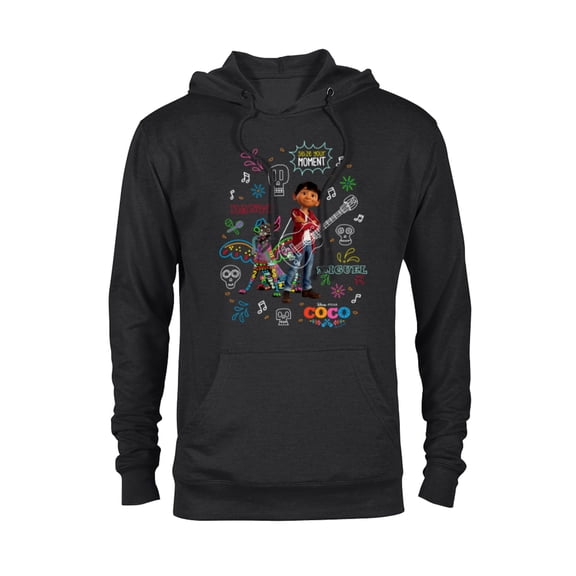 Disney and Pixar’s Coco Miguel and Dante Seize Your Moment - Pullover Hoodie for Adults - Customized-Black