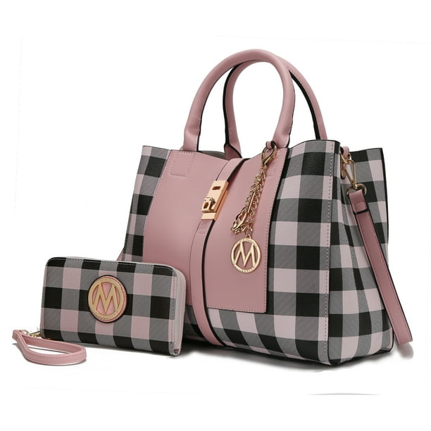 MKF - MKF Collection Yuliana Checkered Satchel Bag with Wallet by Mia K ...