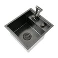 thumbnail image 4 of Stainless Steel Kitchen Sink Single Bowl Hidden Sink Undermount Sink Black, 4 of 8