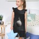 thumbnail image 4 of Balery Astronaut Sitting On Mercury Planet Camisón de princesa para niñas, pijama de algodón con mangas abullonadas, suave y bonito.-Large, 4 of 6