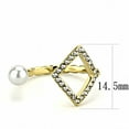 thumbnail image 2 of Luxe Jewelry Designs Women's Stainless Steel Gold IP Ring with Round White Synthetic Pearl - Size 9, 2 of 4