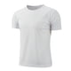 thumbnail image 1 of Camiseta deportiva de manga corta con cuello redondo y secado rápido, camiseta blanca de manga corta, 1 of 3