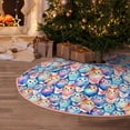 thumbnail image 5 of Rateoe Cartoon colorful cute cat Pattern Christmas Tree Skirt with Ties, Christmas Tree Decorations, Farmhouse Christmas Decor Xmas Holiday Decorations-30", 5 of 6