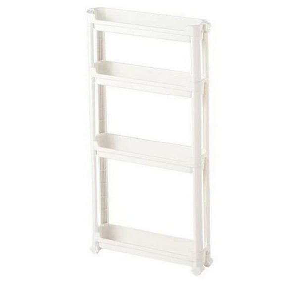 HOT Slim Bathroom Storage Cart - Narrow Shelf Trolley for Toilet , Door Seam Organizer, Space-Saving Accessory
