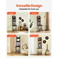 thumbnail image 2 of VEVOR Record Player Stand, 5 Tiers Tall Vinyl Record with Charging Station & USB Ports, Holds up to 200 Albums, Turntable Stand with Record Holder Display Shelf for Living Room, Bedroom, Black, 2 of 9