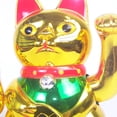 thumbnail image 3 of Naiovety Gato ondeando suerte decoración hogar riqueza tienda llamando oro mano estatua bienvenida prosperidad regalos brazo restaurante Decoración del hogar Oro cinco, 3 of 6