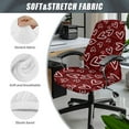 thumbnail image 5 of SCRAWLGOD Love White Red Valentine's Day Comfortable Computer Office Chair Cover Elastic Dustproof Chair Protector Removable Anti-Dust Boss Chair Slipcovers, S, 5 of 7