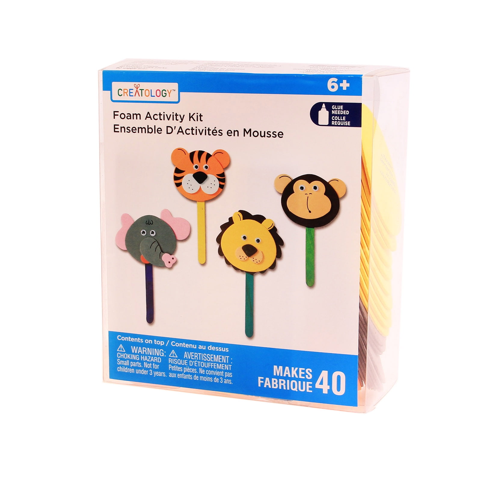 12 Pack: Animal Puppets Foam Activity Kit by Creatology? Jungle Animal Hand Puppet Sewing Kits