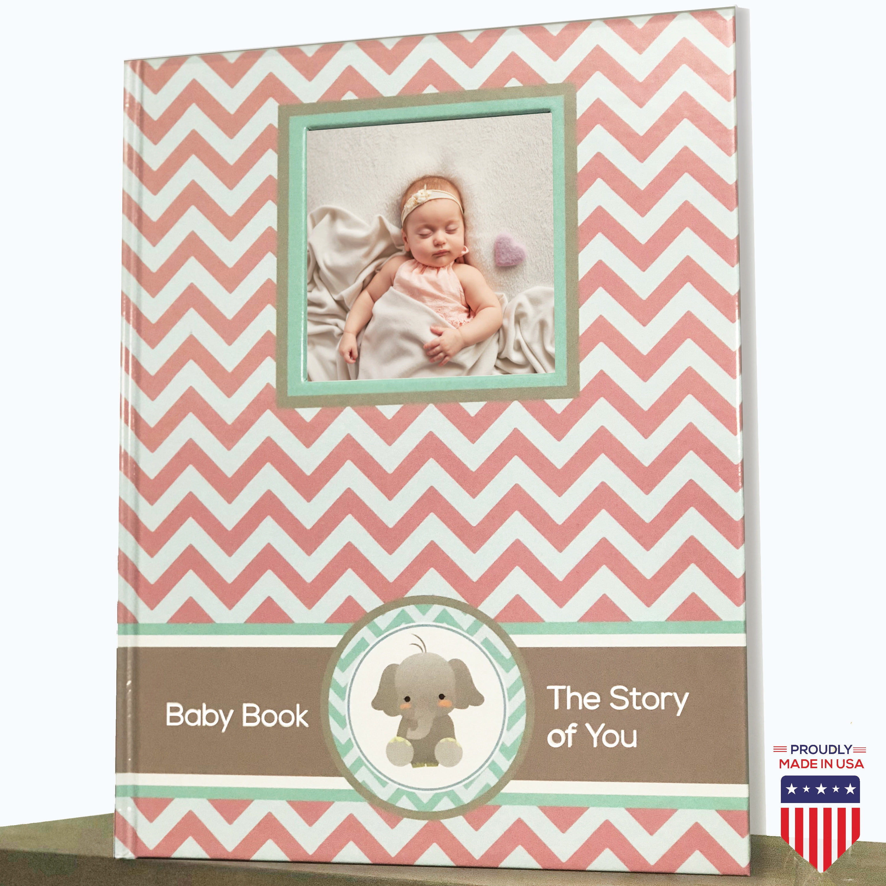 Floral Printed Baby Memory Book Girl Boy Keepsake Record First Album Shower Gift 