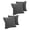 Steel Grey, variant on Blazing Needles 18-inch Double-corded Solid Microsuede Square Throw Pillows with Inserts (Set of 4) 9810-CD-S4-MS-TL