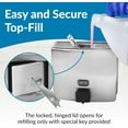 thumbnail image 5 of Liquid Soap Dispenser, Stainless Steel, 40 fl-oz Capacity, Vandal-Resistant Design with Refill Indicator Window, Top Fill Bathroom Accessory (Model B-4112), 5 of 10