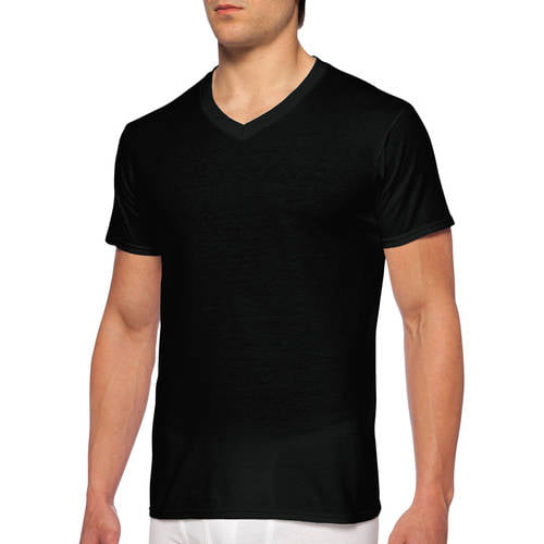 Gildan - Men's Short Sleeve V-Neck Assorted Color T-Shirt, 4-Pack ...