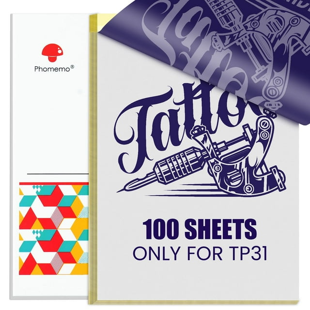 Papel de transferencia de tatuajes Phomemo TP31 para impresora TP31, 100 unidades