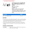 thumbnail image 2 of A/C Compressor Kit - Compatible with 2007 - 2009 Dodge Ram 2500 6.7L 6-Cylinder 2008, 2 of 2