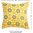 thumbnail image 2 of · REDEARTH · Printed Throw Pillow Cushion Covers-Woven Decorative Farmhouse Cases Set for Couch, Sofa, Bed, Chair, Dining, Patio, Outdoor, car; 100% Cotton (18"x18"; Mimosa1) Pack of 4, 2 of 8