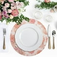 thumbnail image 4 of Round Placemats Plate Mats 15 Inch Non-Slip Heat Resistant Washable PVC Set Table Decoration for Kitchen Dining Pastel Pink Pumpkins, 4 of 5