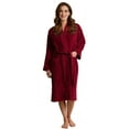 thumbnail image 2 of TowelSoft Women's 100% Cotton Terry SPA Bathrobe Red One Size, 2 of 5