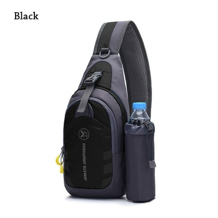 Fashion Backpack Sport Travel Outdoor Pack Shoulder Sling Men Chest Bag Cross Body Bags BLACK