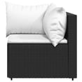 thumbnail image 5 of vidaXL 3 Piece Garden Lounge Set with Cushions Black Poly Rattan, 5 of 5