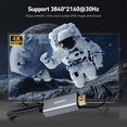 thumbnail image 4 of BENFEI 4K DisplayPort to HDMI 6 Feet Cable[Aluminum Shell, Nylon Braided, Grey] Compatible with HP, ThinkPad, AMD, NVIDIA, Desktop and More, 4 of 7