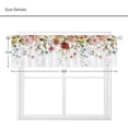 thumbnail image 4 of Spring Floral Valance Curtain Colorful Watercolor Flower Kitchen Curtain Decorative Valances Topper Curtain Window Treatment Drapes for Bathroom Living Room Bedroom 1 Panel (55x18 Inch), 4 of 5