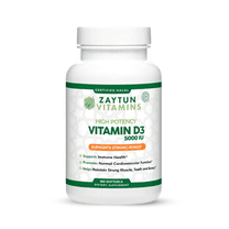 Zaytun Vitamins Halal Vitamin D3 5000 IU, 180 Softgels
