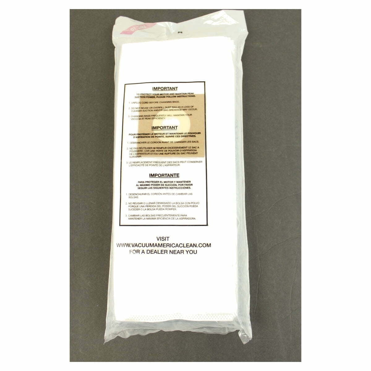 HEPA Bags for Hoover Style Y Fits All Windtunnel Models