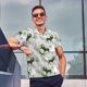 thumbnail image 4 of Fotbe green plaid Moose tree Camiseta Polo de Golf para Hombre con Estampado – Camisa Deportiva Transpirable con Cuello Abotonado-Small, 4 of 6
