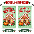 thumbnail image 5 of Purgmipth Sweet Holidays Christmas Garden Flag, Double-Sided Gingerbread House Pumpkin Outdoor House Flag for Porch Yard Decor, 28 x 40 Inch, 5 of 8