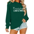 thumbnail image 2 of Women's Christmas Sweatshirts Casual Crew Neck Blouses Top Xmas Holiday Winter Sweater Christmas Letter Printed Long Sleeve Shirts Pullover, 2 of 8