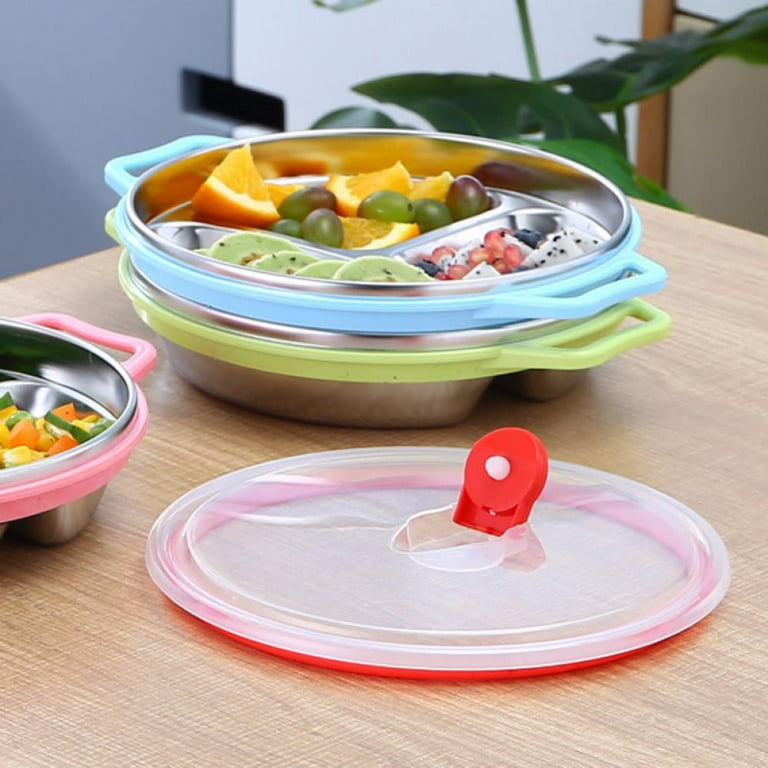 Divided Plates with Deep Sides for Easy Baby, Toddler, Child