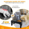 thumbnail image 5 of Howarmer Elevated Dog Bowls 4 Adjustable Heights, Foldable Raised Dog Bowl Stand with Slow Feeder Bowl, Food & Water Bowls for Small Medium Large Dogs and Cats,Black, 5 of 8