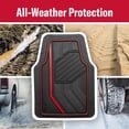 thumbnail image 3 of Alfombrillas Dickies DuraSport de 3 piezas para coches, camiones y vehículos deportivos utilitarios, color negro y rojo, 3 of 7
