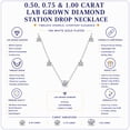 thumbnail image 4 of JeenMata 0.50 Carat Lab Grown Diamond - Round Cut Solitaire Pendant Necklace - Station Drop Solitaire Necklaces in 18K White Gold Plating Jewelry for Women, 4 of 9