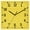 Yellow, variant on Yellow Wooden Wall Clock Silent Non Ticking, Farmhouse Burlap Solid Yellow Color Modern Linen Texture Square Wall Clocks Battery Operated, Decor Clock for Home Office, Living Room, Kitchen, 10 Inch
